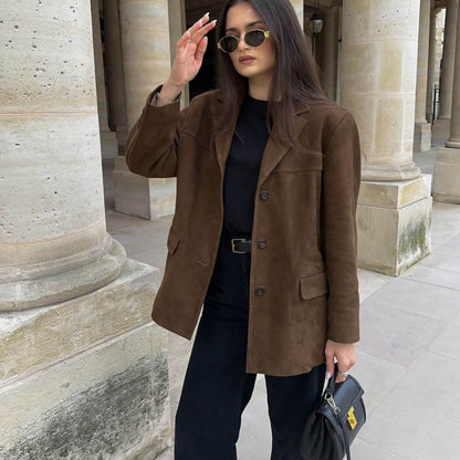 Jimena™ – Suede Blazer for Confident Everyday Elegance