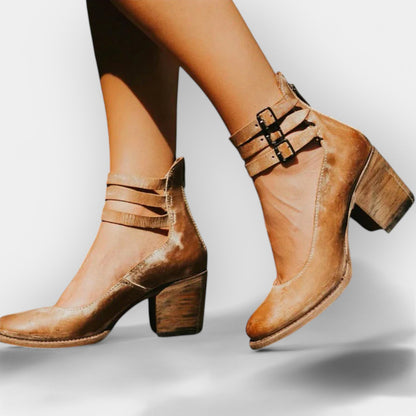 Sandalen met lichte hak
