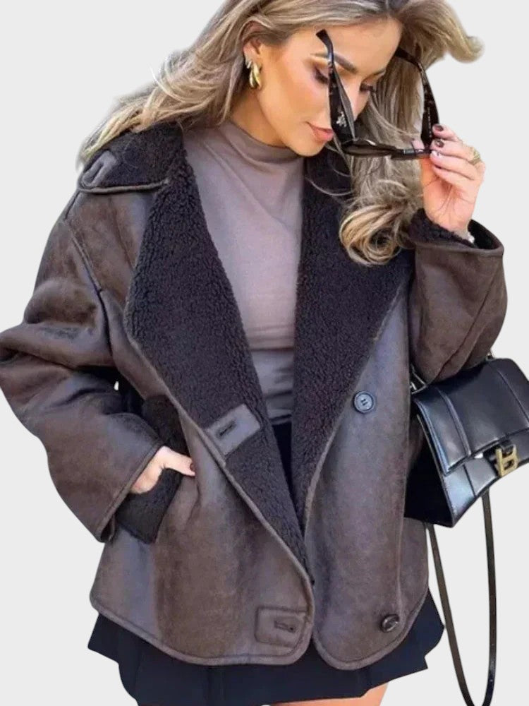 STINE | STILVOLLE LEDERJACKE MIT FELLFUTTER