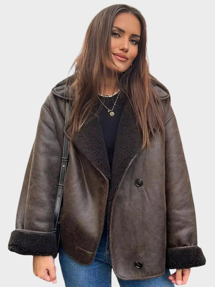 STINE | STILVOLLE LEDERJACKE MIT FELLFUTTER
