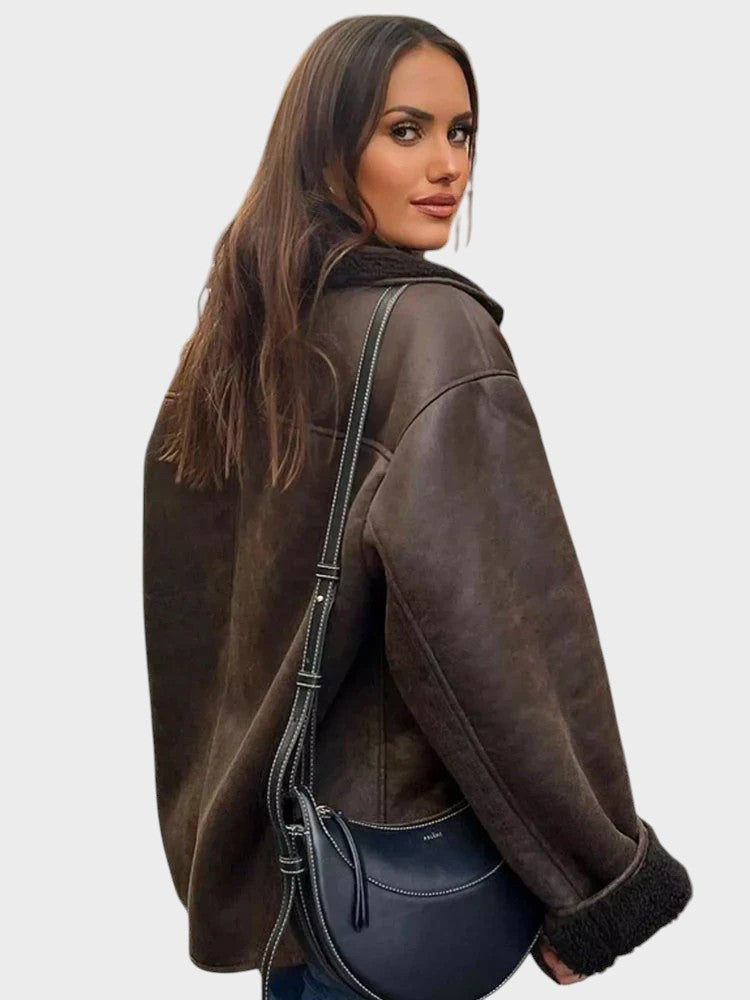 STINE | STILVOLLE LEDERJACKE MIT FELLFUTTER