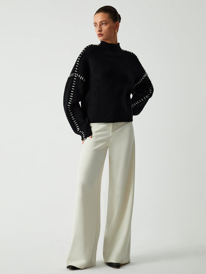 Alma | Oversize coltrui met piqué-details