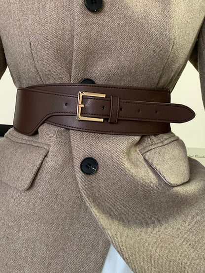 Asymmetrische lederen riem