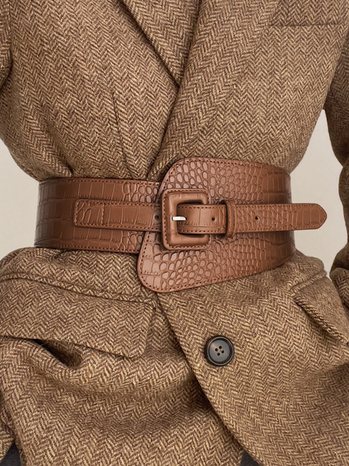Snake-print riem