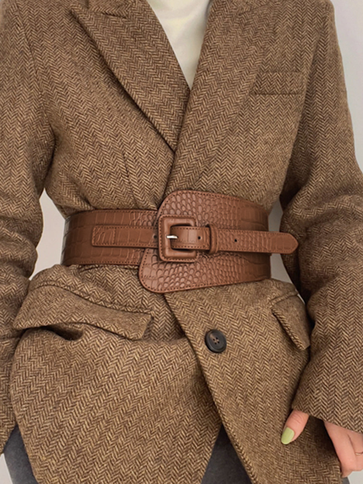 Snake-print riem