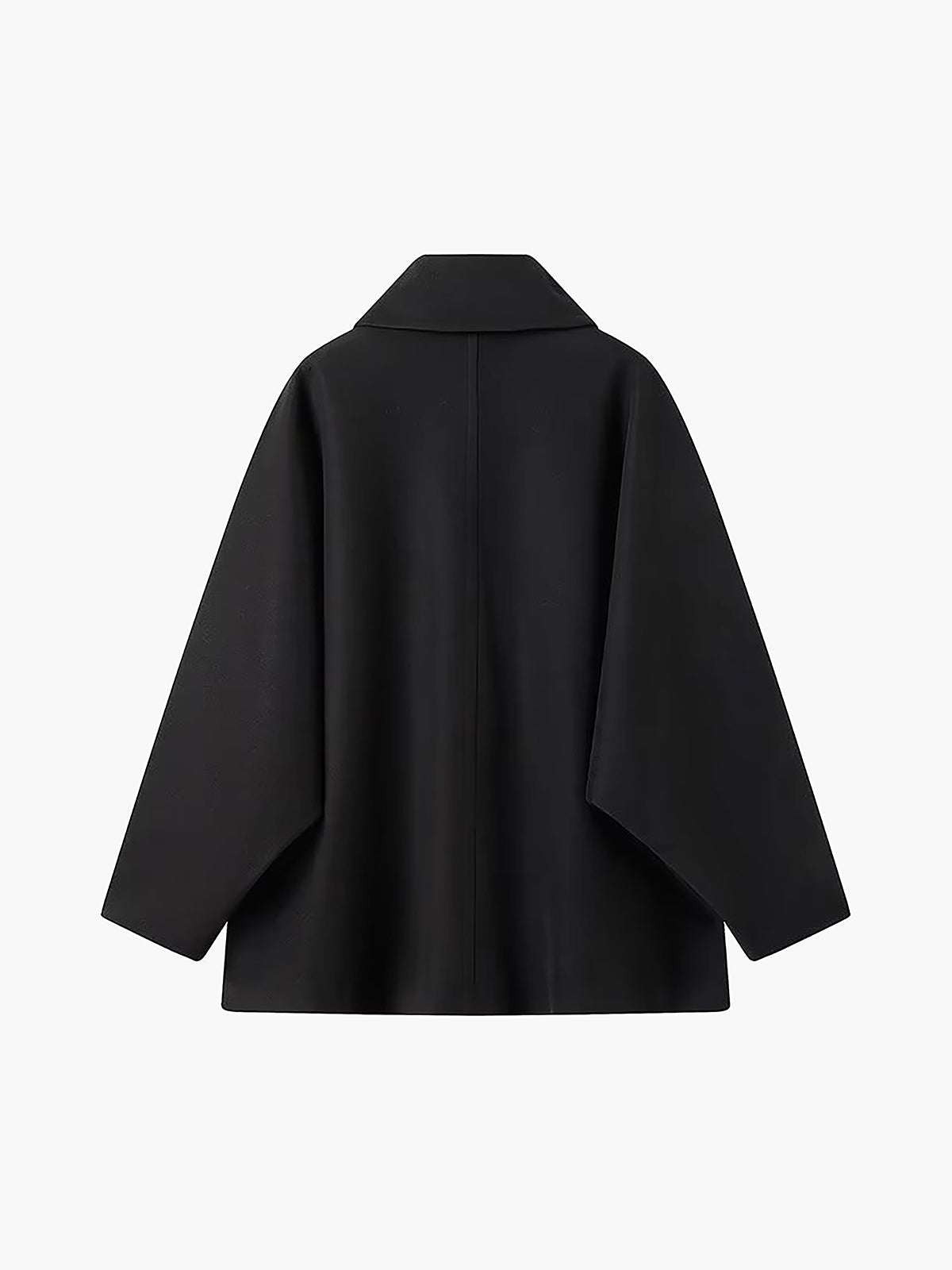 Effen oversized jas met zakken en knopen