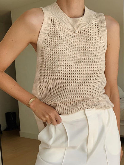 Emma Knit Tank Top™ – Leichtes Strick-Top mit Hohldesign für mühelosen Stil
