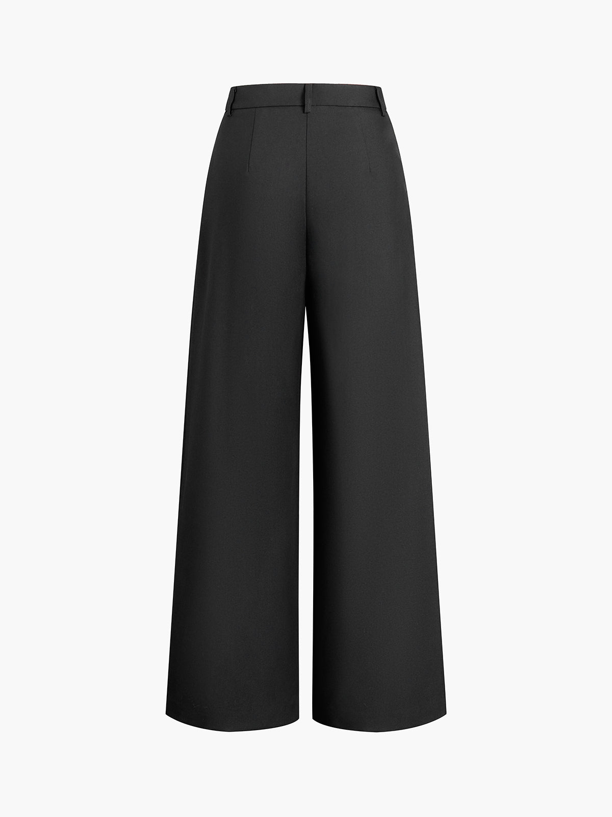 Roze wijde broek met rechte pijpen zonder riem