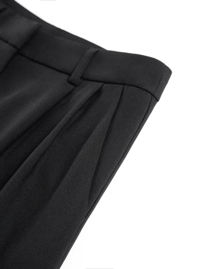 Roze wijde broek met rechte pijpen zonder riem