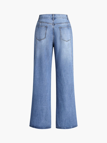 Vintage jeans met rechte pijpen