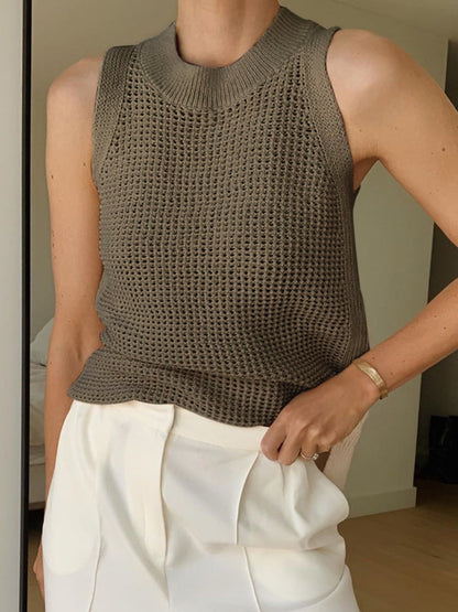 Emma Knit Tank Top™ – Leichtes Strick-Top mit Hohldesign für mühelosen Stil