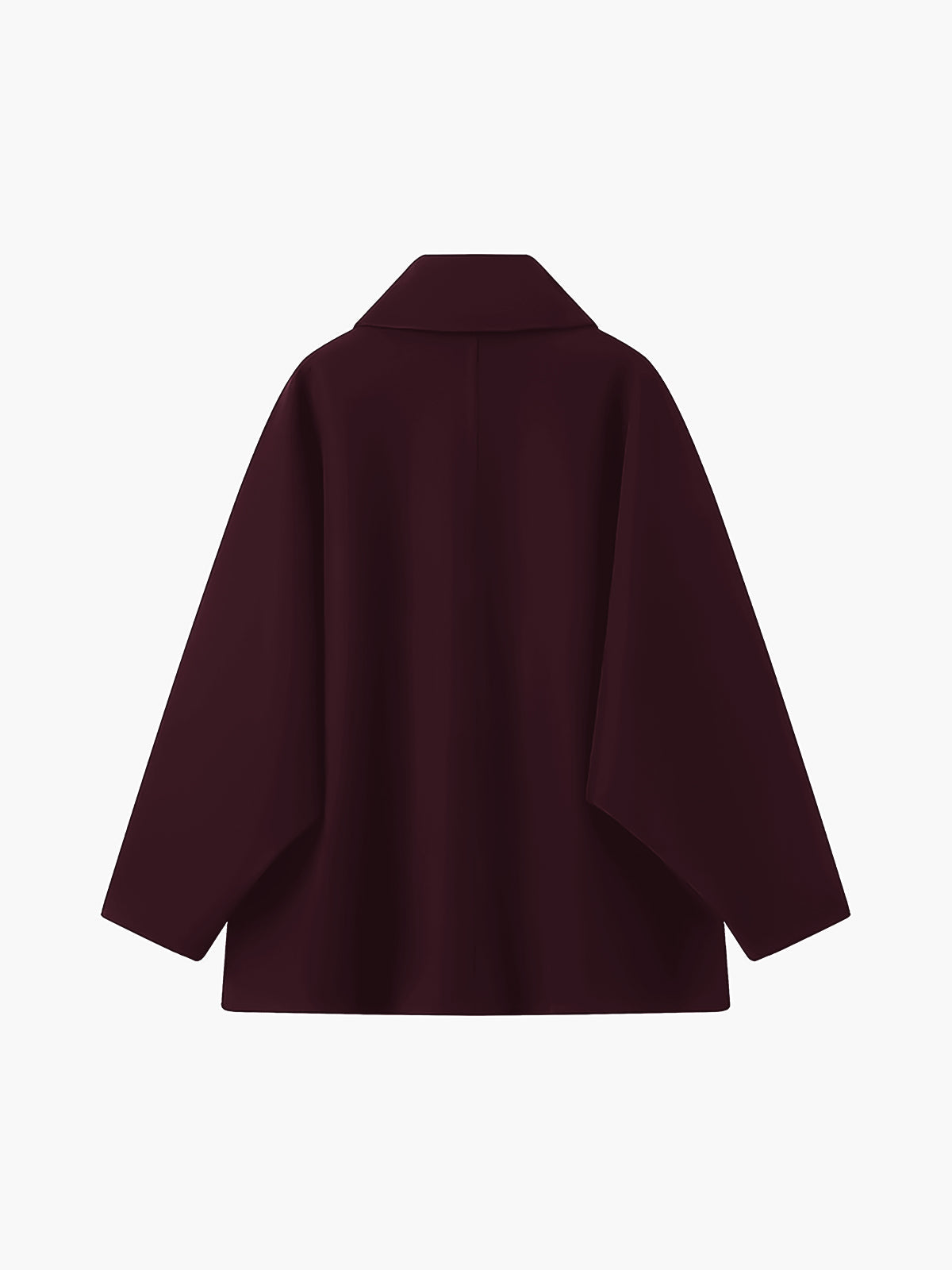 Effen oversized jas met zakken en knopen