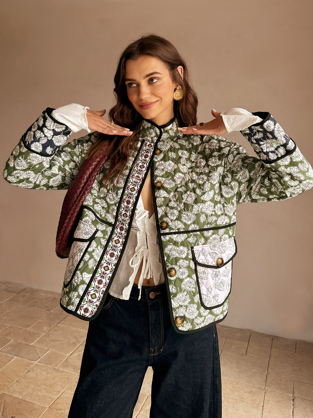 Boheme winterjas met klepzakken