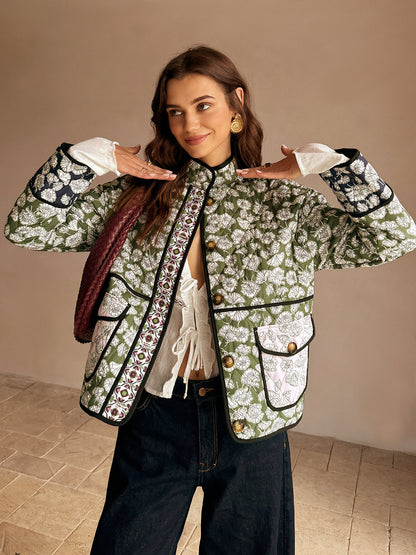 Boheme winterjas met klepzakken