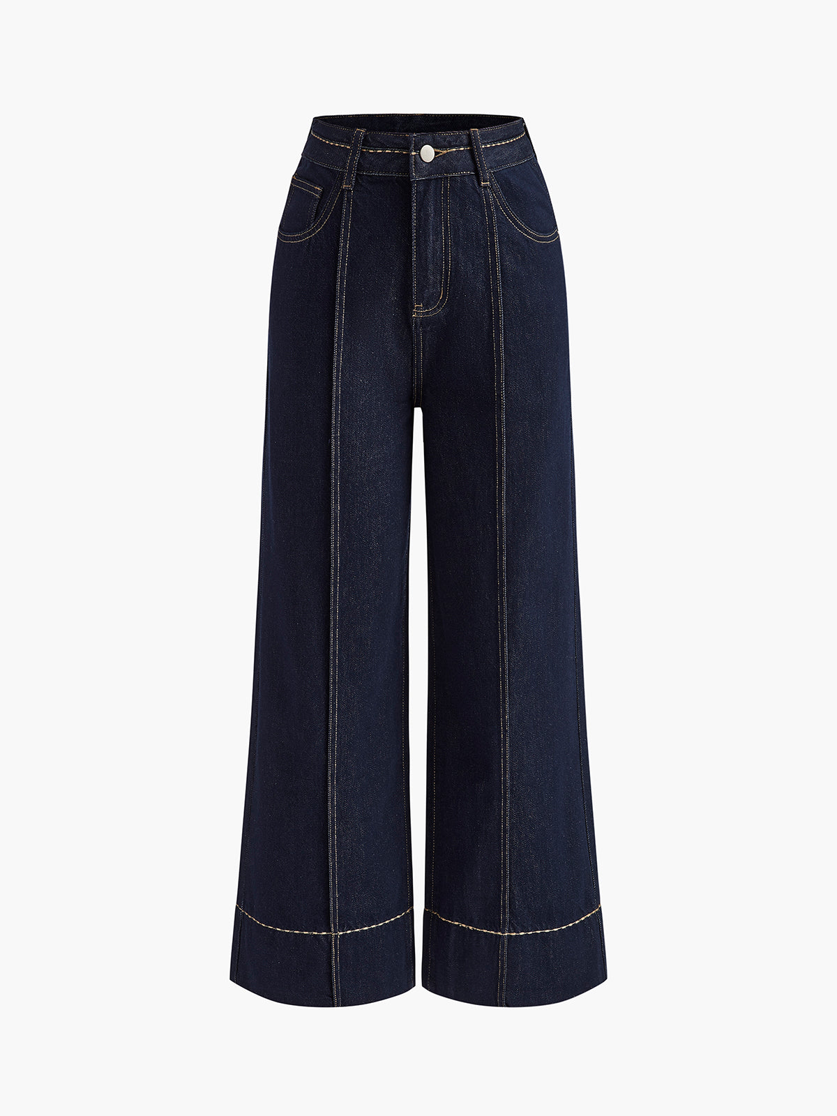 Weit geschnittene Denim-Jeans