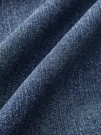 Mittelhohe Bootcut-Denim-Jeans ohne Gürtel
