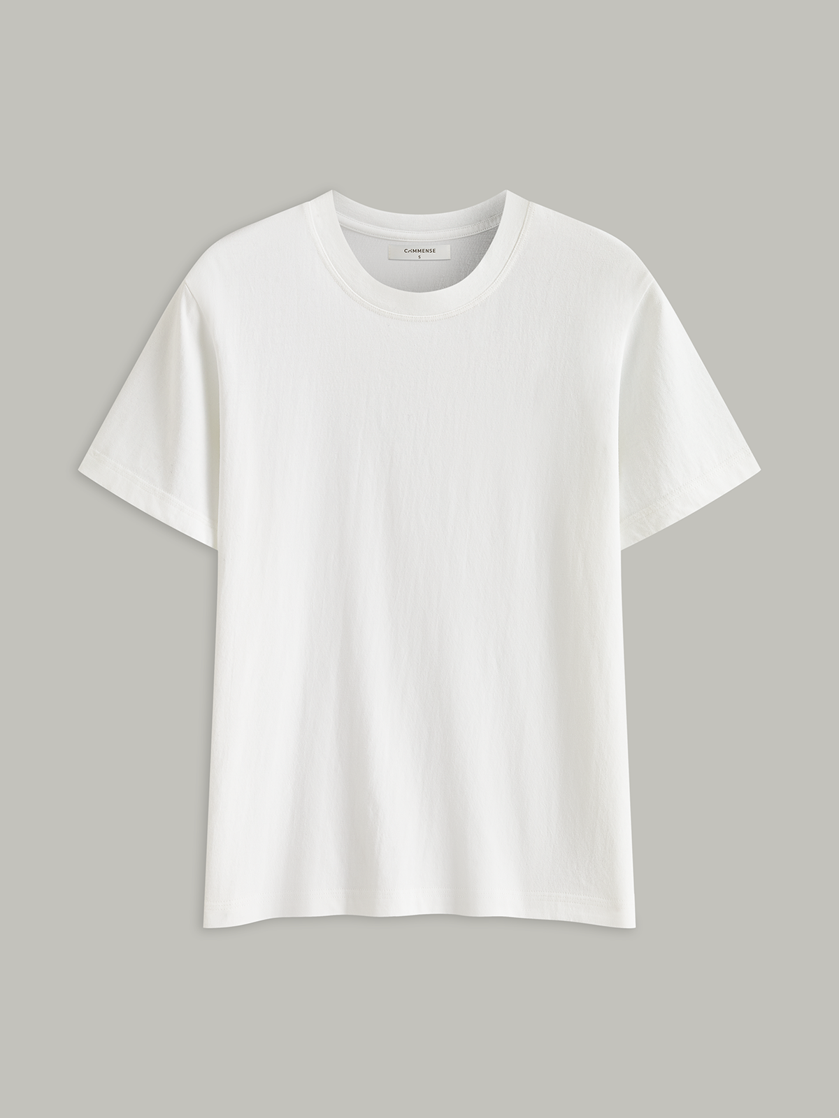 Waterafstotend katoenen T-shirt met ronde hals