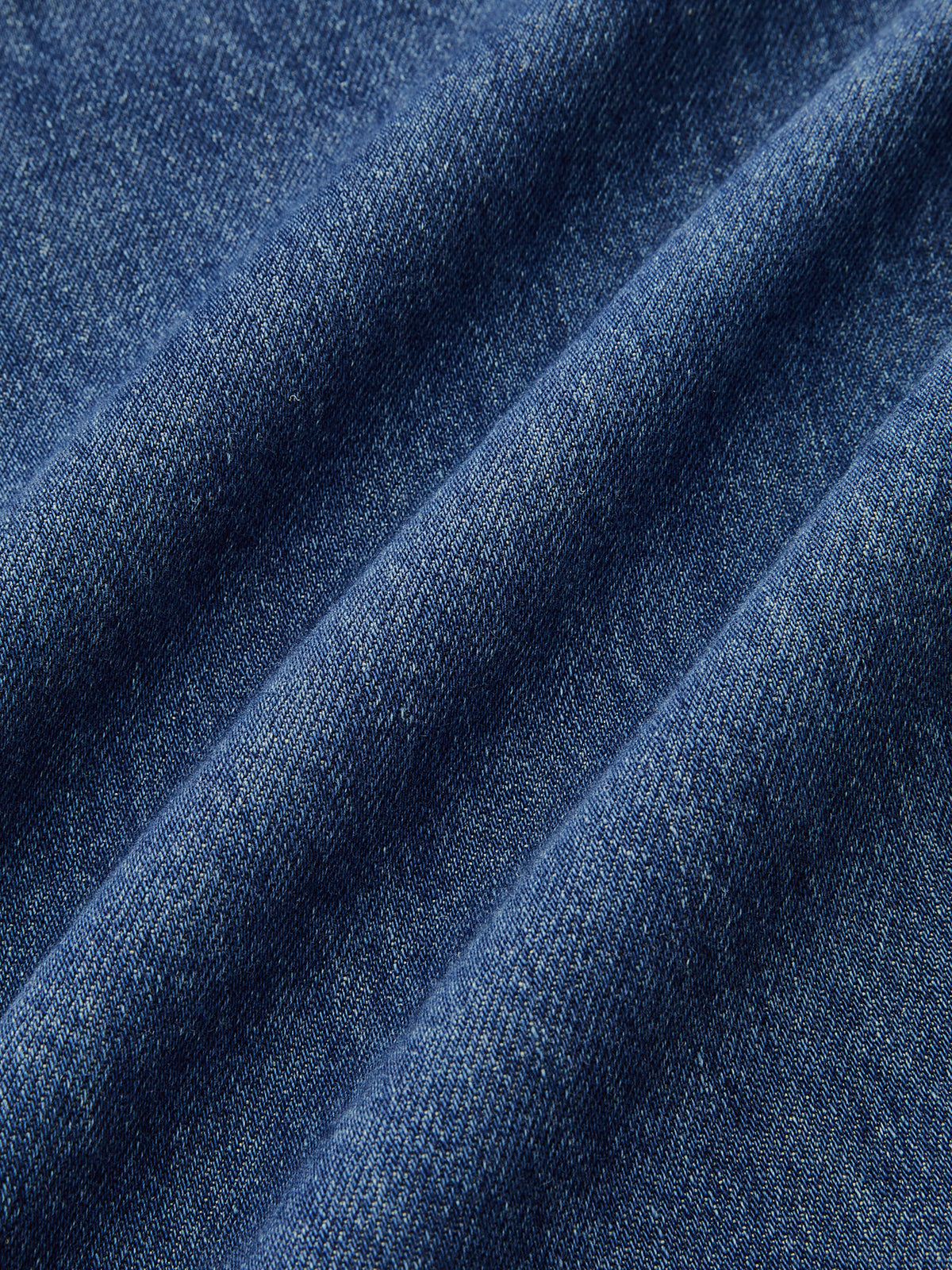 Denim broek met trekkoord en wijde pijpen