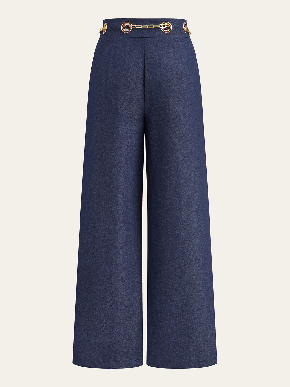 Wide-leg jeans with chain
