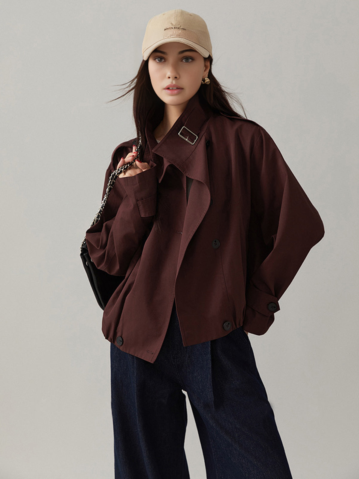 Vintage trenchcoat met een losse pasvorm