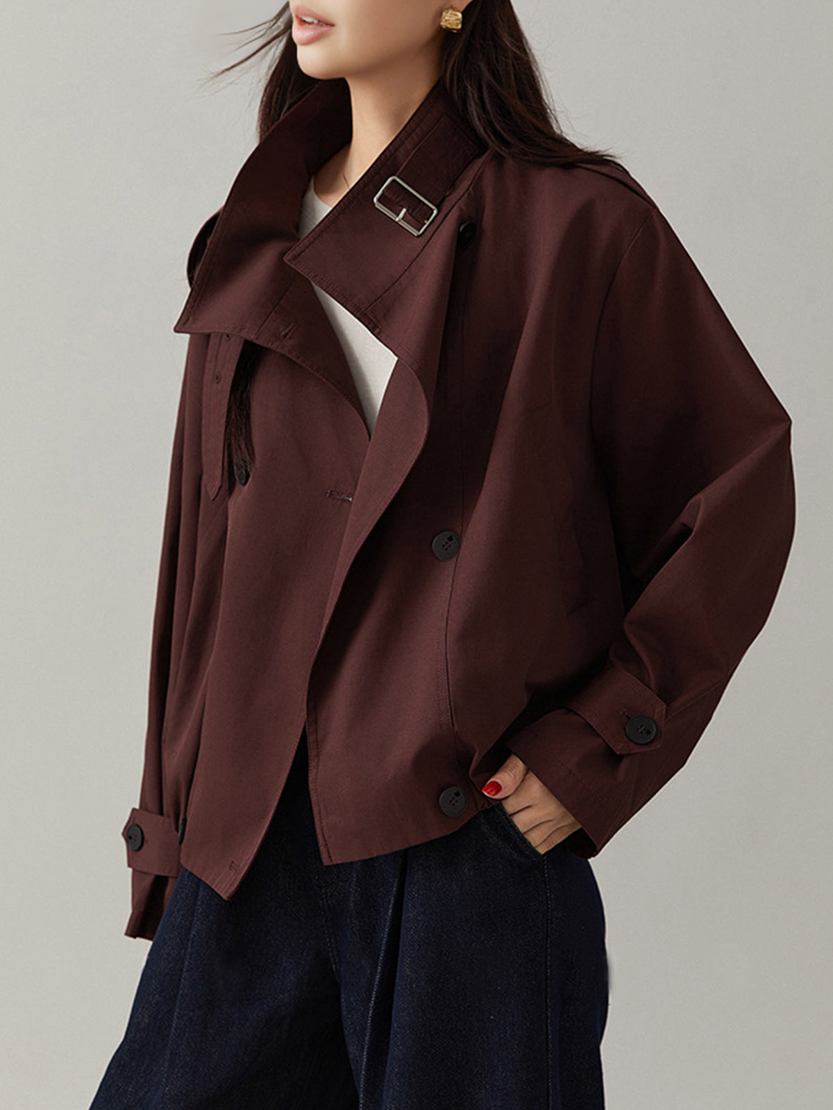 Vintage trenchcoat met een losse pasvorm