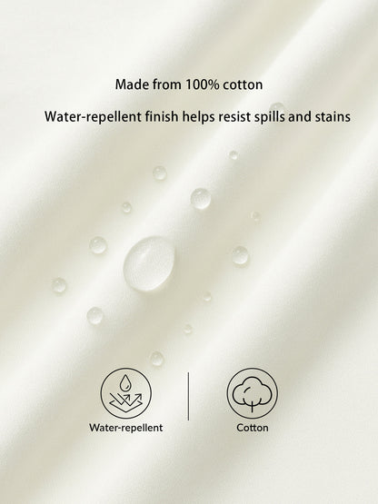 Waterafstotend katoenen T-shirt met ronde hals