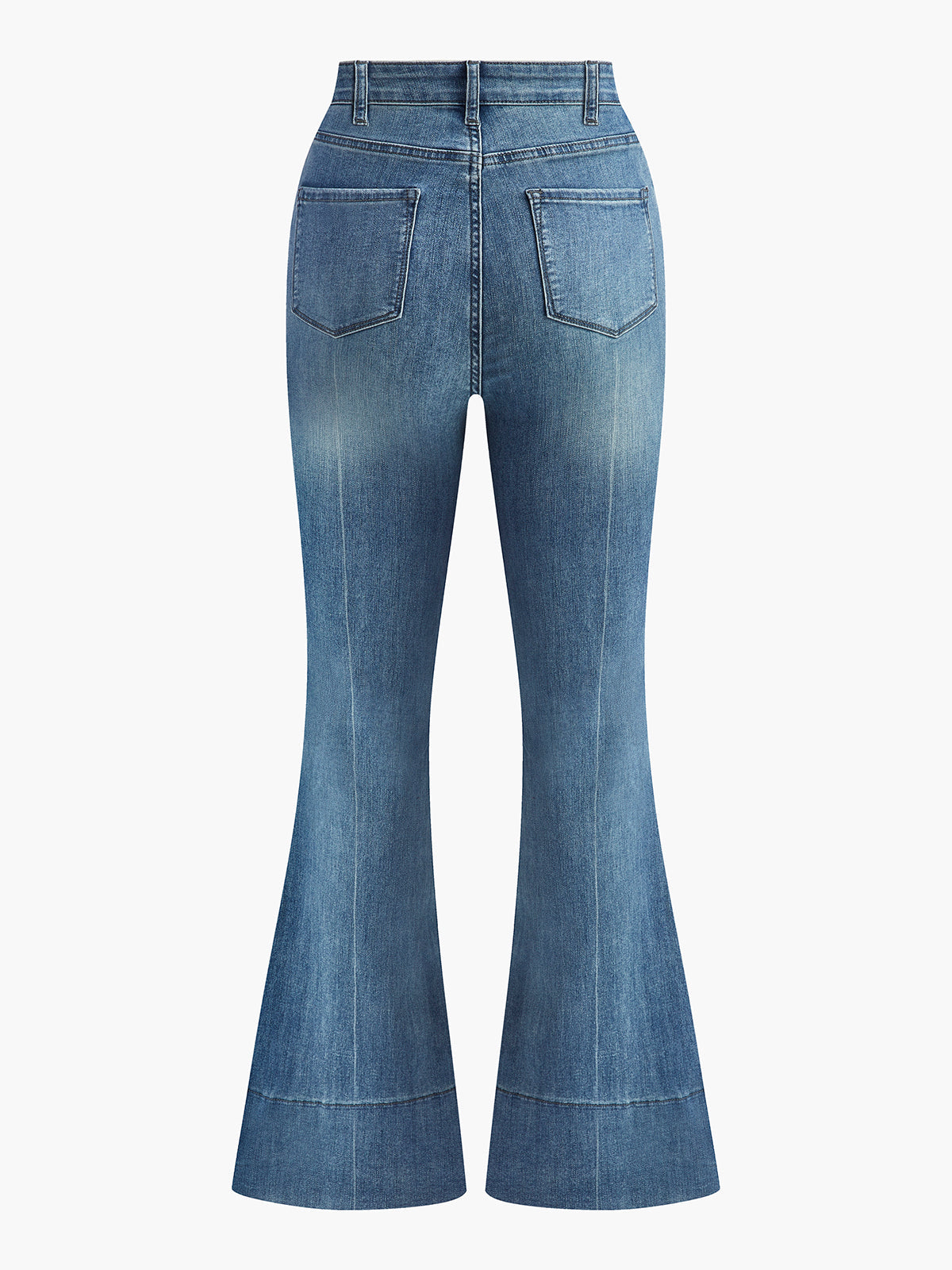 Gewaschene Schlank geschnittene Draped-Denim-Hose