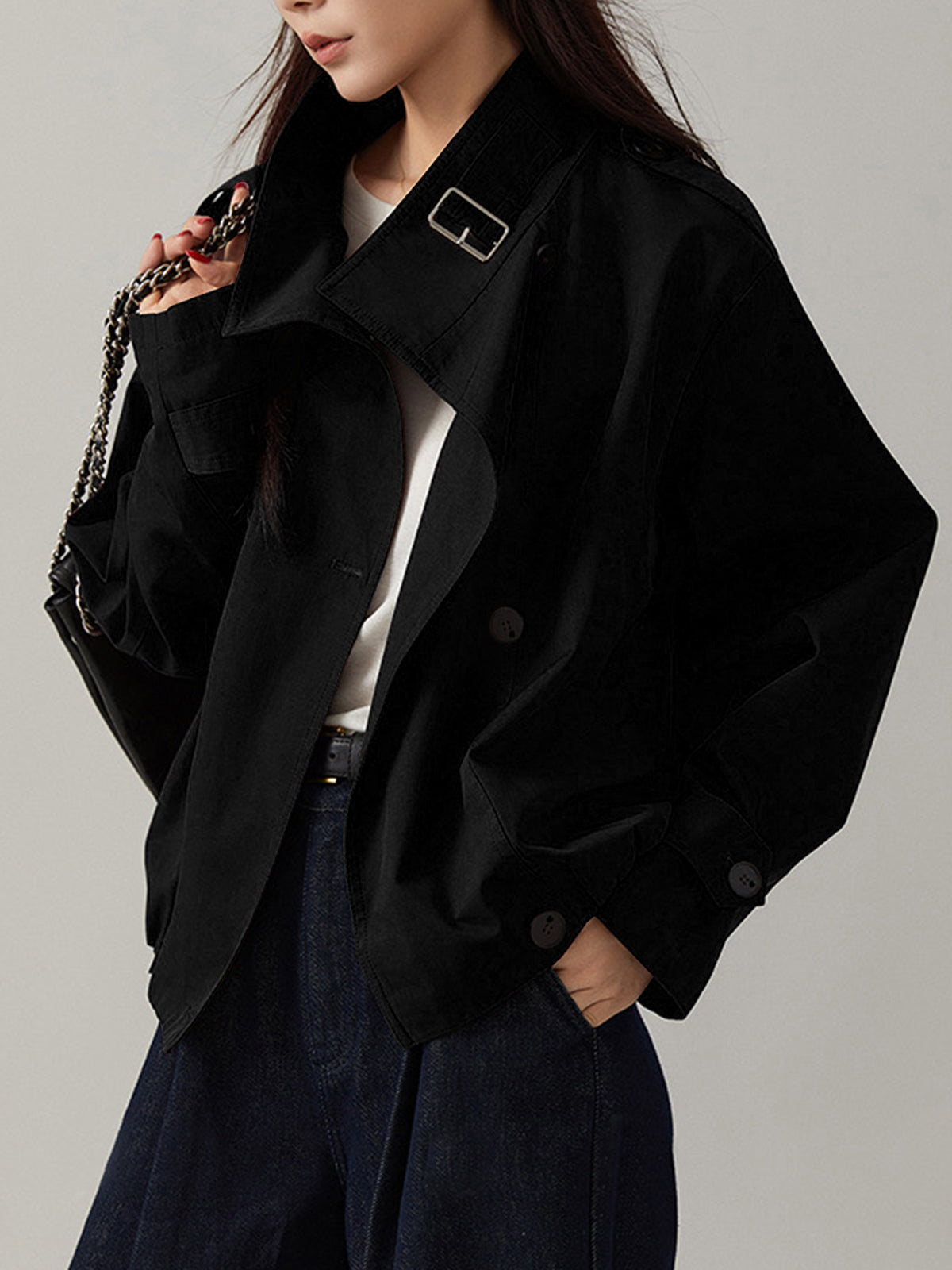 Vintage trenchcoat met een losse pasvorm