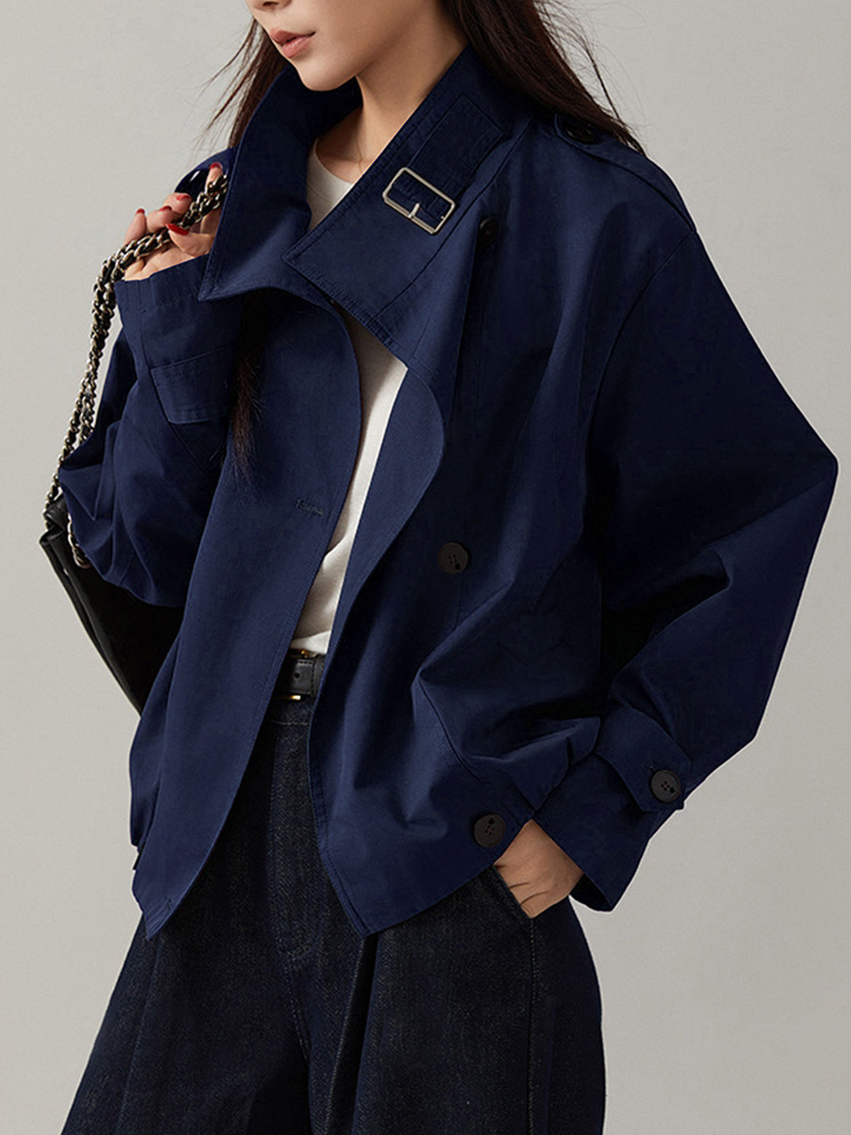 Vintage trenchcoat met een losse pasvorm