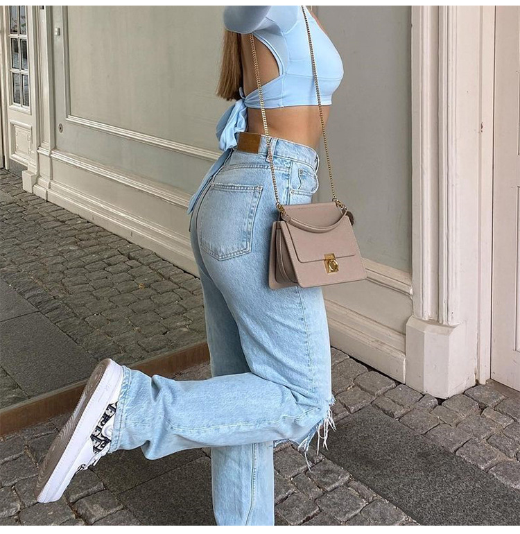 Rosea High-Waist Jeans mit Rissen