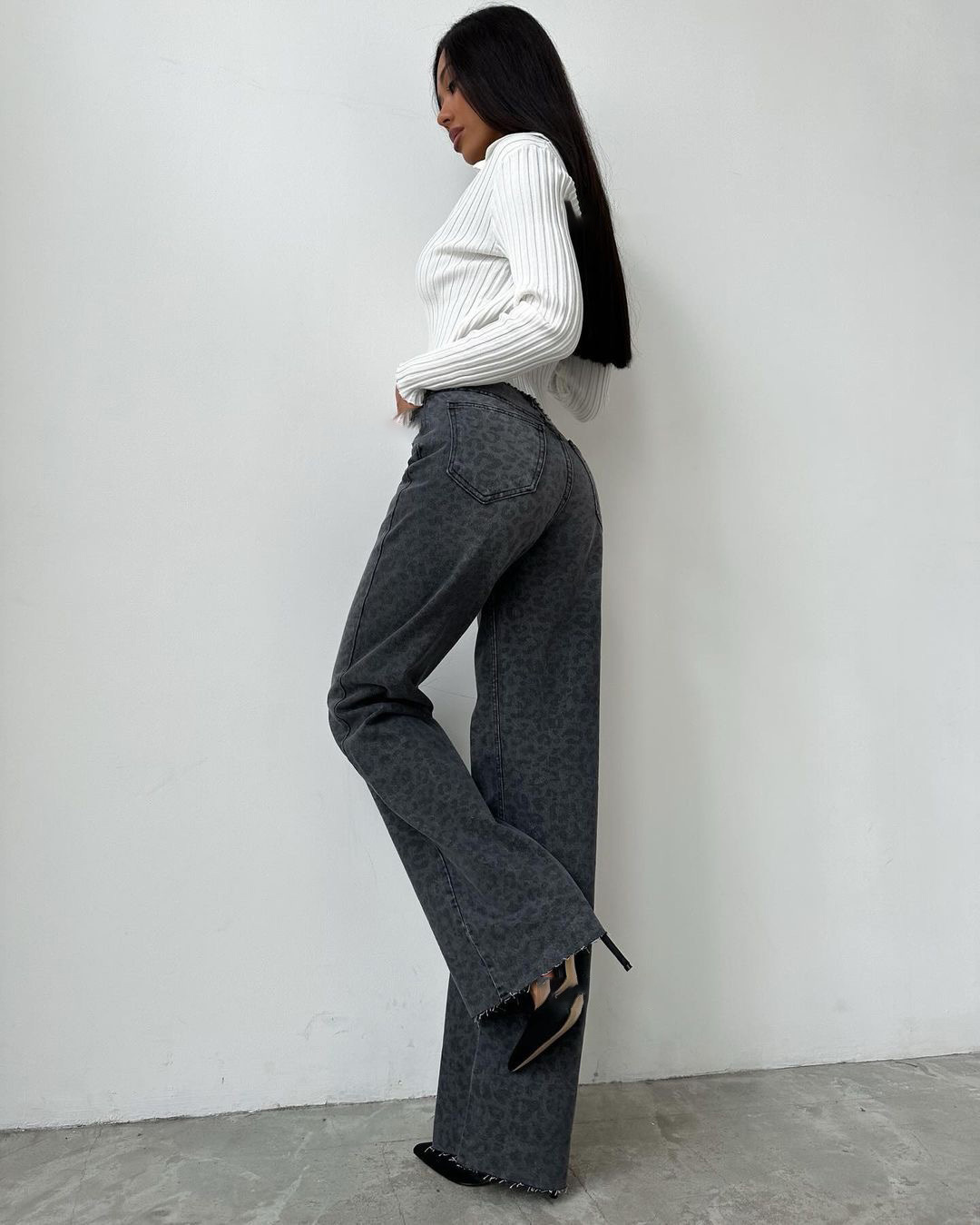 Rosea Leopard All-over Jeans