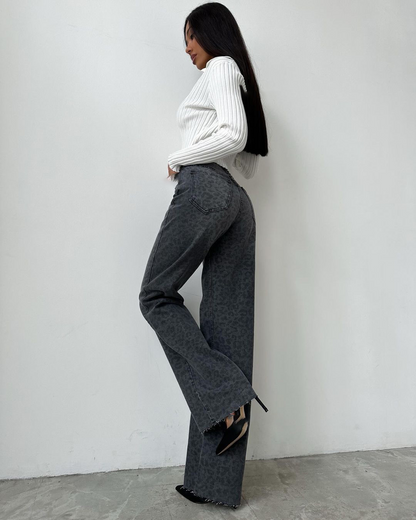 Rosea Leopard All-over Jeans