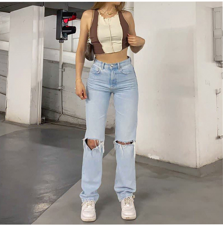 Rosea High-Waist Jeans mit Rissen