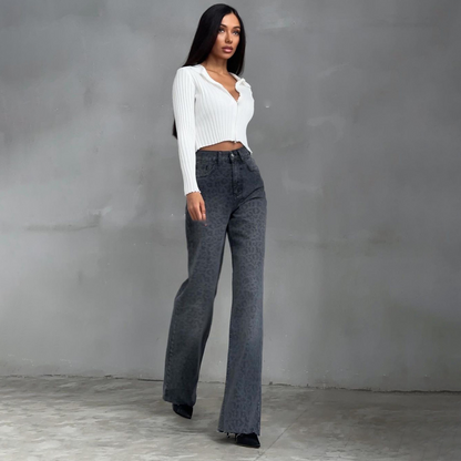 Rosea Leopard All-over Jeans
