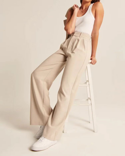 Rosea elegante getailleerde zwarte broek