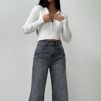 Rosea Leopard All-over Jeans