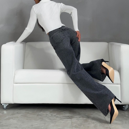 Rosea Leopard All-over Jeans
