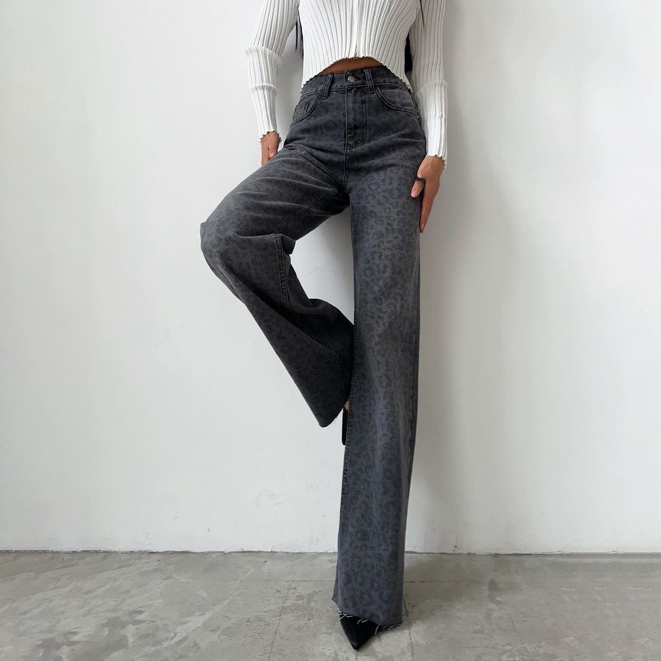 Rosea Leopard All-over Jeans