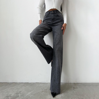 Rosea Leopard All-over Jeans