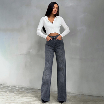Rosea Leopard All-over Jeans