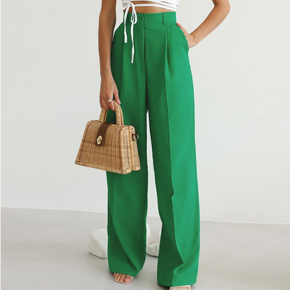 Rosea Hose mit hohem Bund und weitem Bein