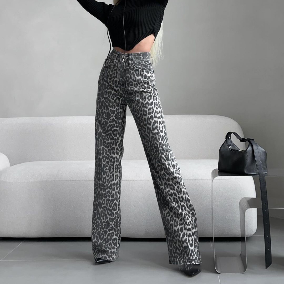 Rosea Leopard All-over Jeans