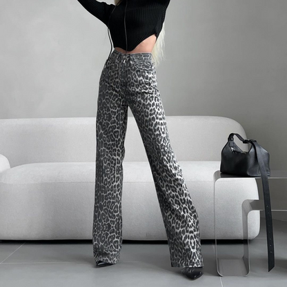 Rosea Leopard All-over Jeans