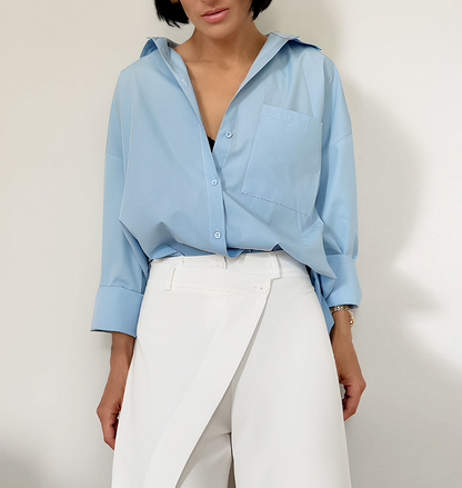 Rosa asymmetrische Hose mit weitem Bein
