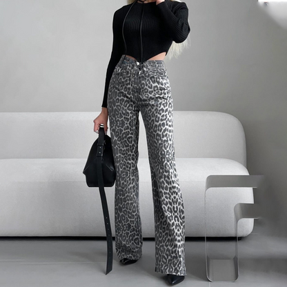 Rosea Leopard All-over Jeans