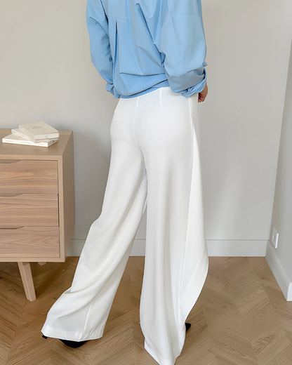 Rosa asymmetrische Hose mit weitem Bein