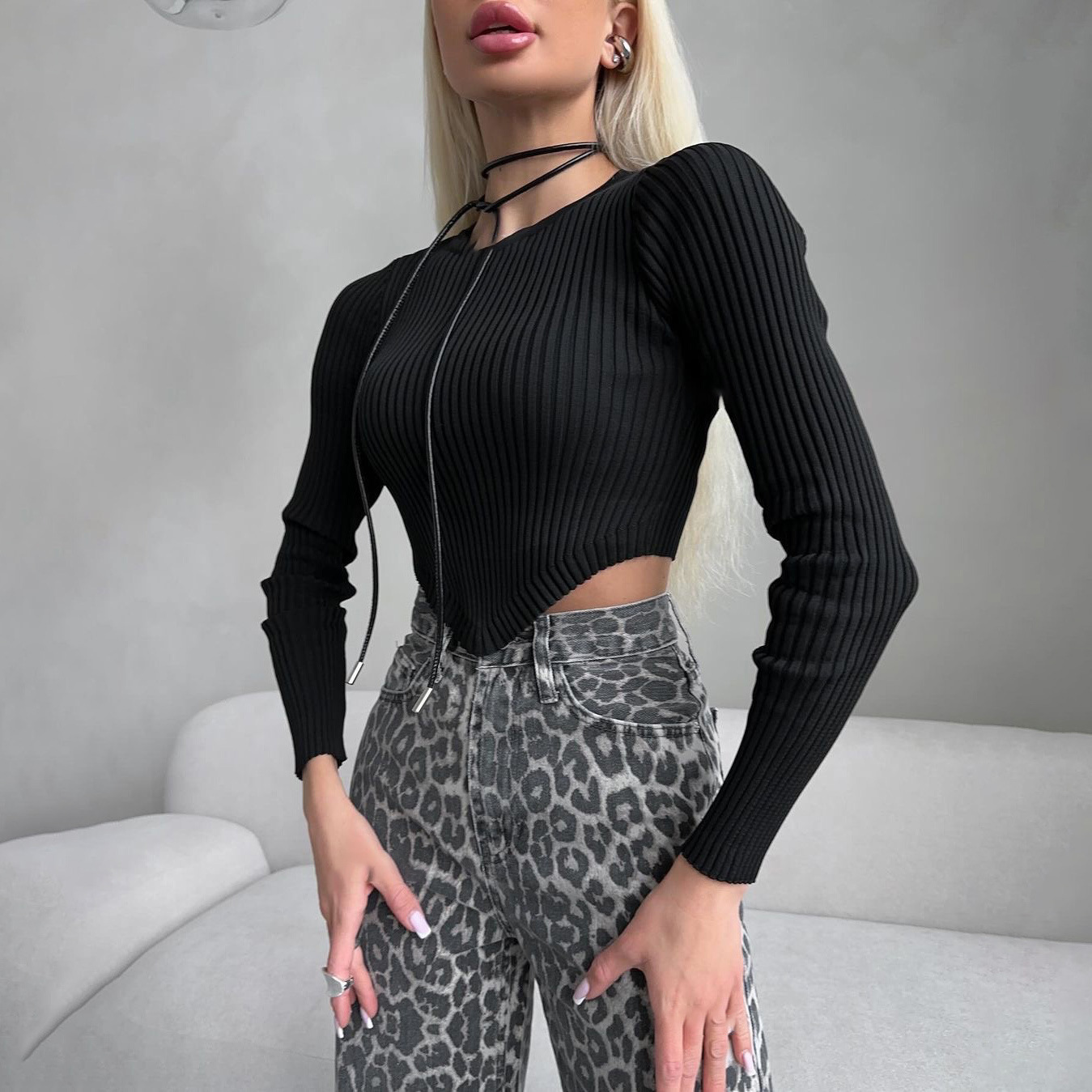 Rosea Leopard All-over Jeans