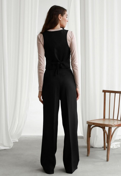 Rosea Hose mit hohem Bund und weitem Bein
