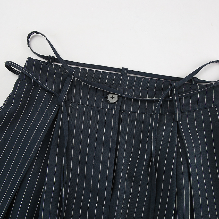 Roze gestreepte broek met wijde pijpen