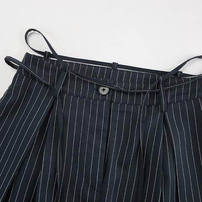Roze gestreepte broek met wijde pijpen